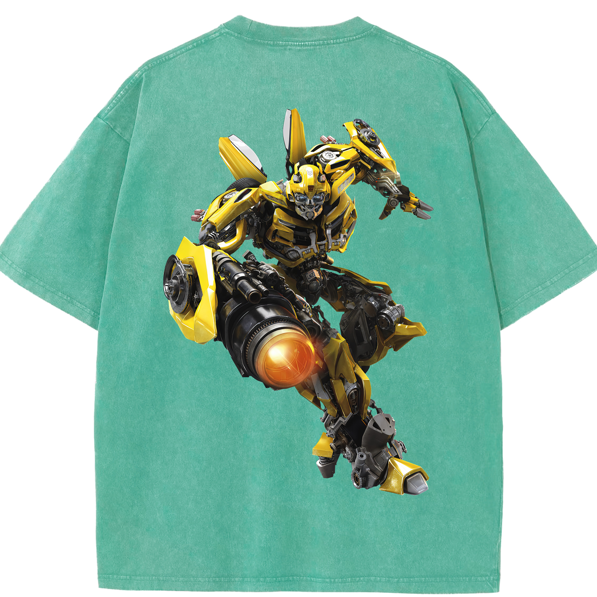 （画像用） Transformers トランスフォーマー 綿100% ヴィンテージ風 半袖Tシャツ（背面プリント）